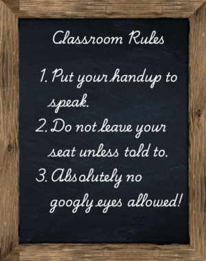 Classroom Rules Put your handup to speak. Do not leave your seat unless told. No backchat
